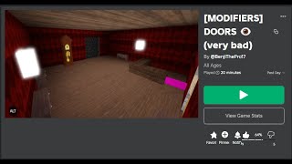 Showcasing My Roblox Game: Doors (But Very Bad)