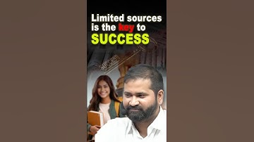 "Limited sources is the key to success" | Ayush Sinha #shorts #motivation #viral