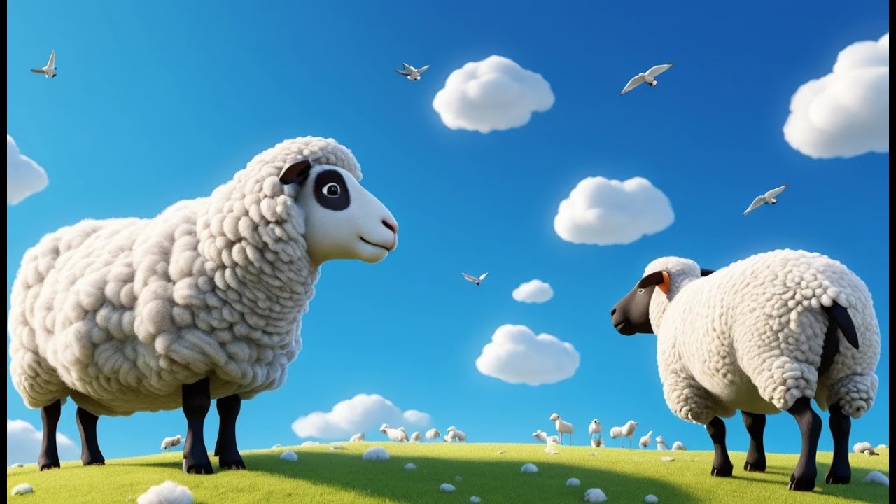 White Sheep, Fluffy and Fat | Fun Farm Animal Song for Kids | Sheep Rhyme for Toddlers
