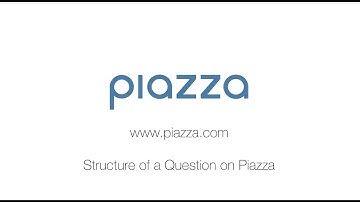 Piazza 2.2 – Structure of a Question on Piazza