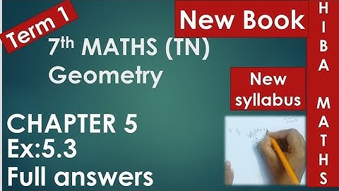Tn Samacheer 7th maths chapter 5 exercise 5.3 full solution new book new syllabus