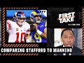 Stephen A. compares Matthew Stafford’s hall of fame case to Eli Manning’s | First Take