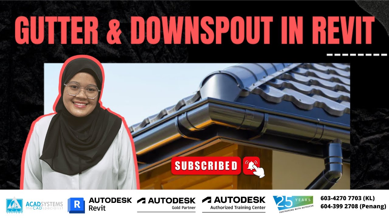 Gutter & Downspout in Autodesk Revit YouTube