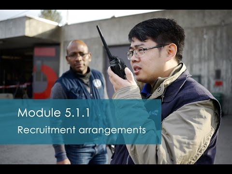 WHO: GO Training - Recruitment arrangements - Module 5.1.1