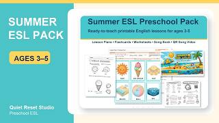 Summer ESL Activities for Preschool | Printable Lesson Pack