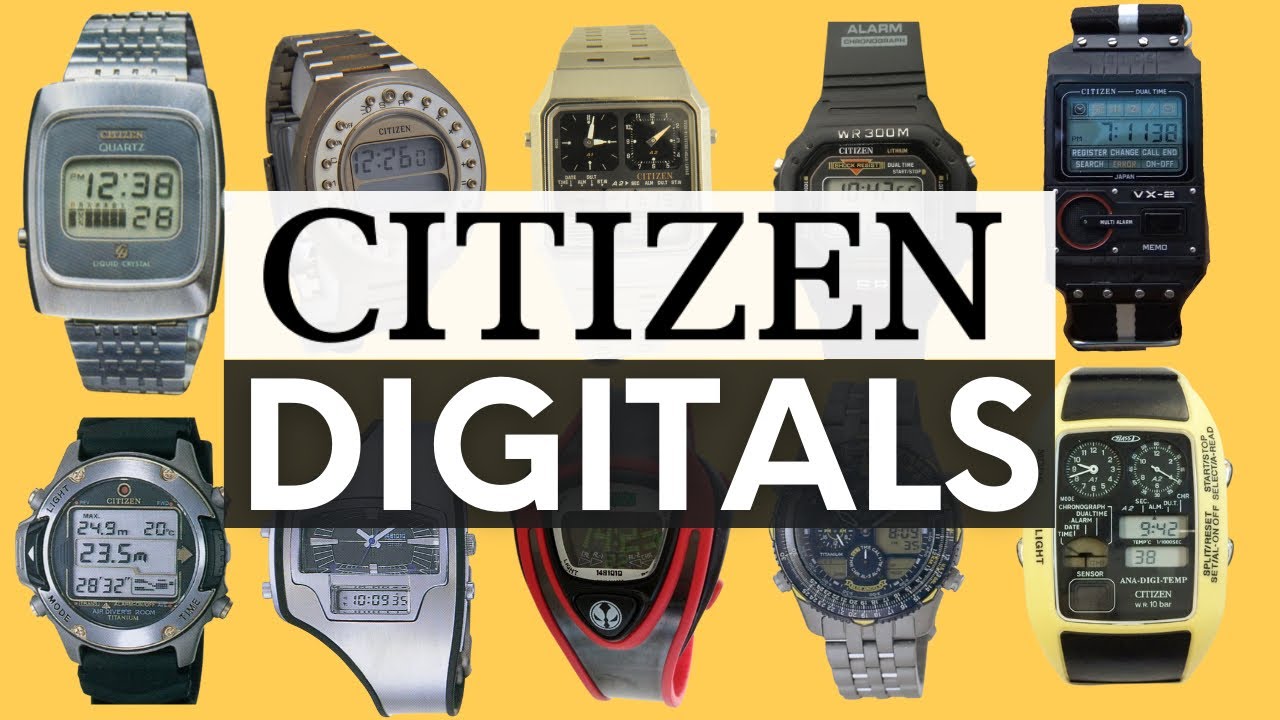 CITIZEN DIGITAL WATCHES: 70s- 2000 History of Ana-digi temp, Calculators,  Promaster , Independent - YouTube