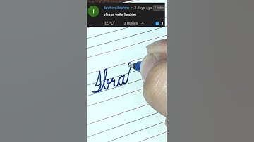 Ibrahim - Beautiful name in Cursive writing | Cursive writing for beginners | #shorts