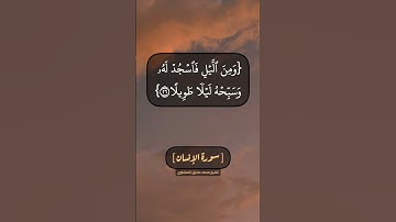 سورة الإنسان الآية ٢٢ الى ٢٧ بصوت الشيخ محمد صديق المنشاوي
