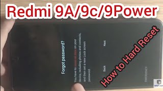 Redmi 9C/9power/9A Forgot lock How to Hard reset in 2023