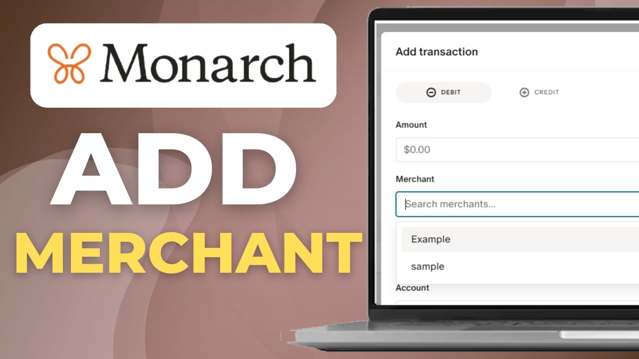 How To Add A Merchant To Monarch Money | Quick Guide - YouTube