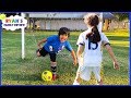 Ryan's First Soccer Practice vs the big kids!!!
