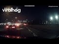 Last-Minute Merges Send Exiting Car Into Snowy Ditch || ViralHog
