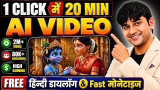 1 CLICK में 20-Min Long AI Videos with Hindi Dialogues🔥Using Just 1 Prompt | AI Automation 2026 #ai screenshot 5
