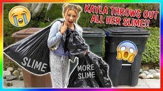 kayla is throwing away all of her slime we are the davises