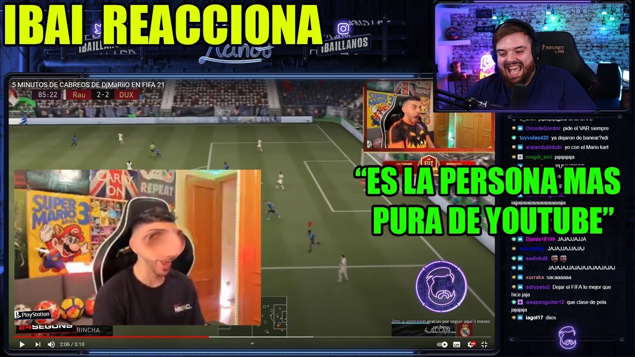 IBAI REACCIONA A 5 MINUTOS DE CABRE0S DE DjMaRiiO EN FIFA 21