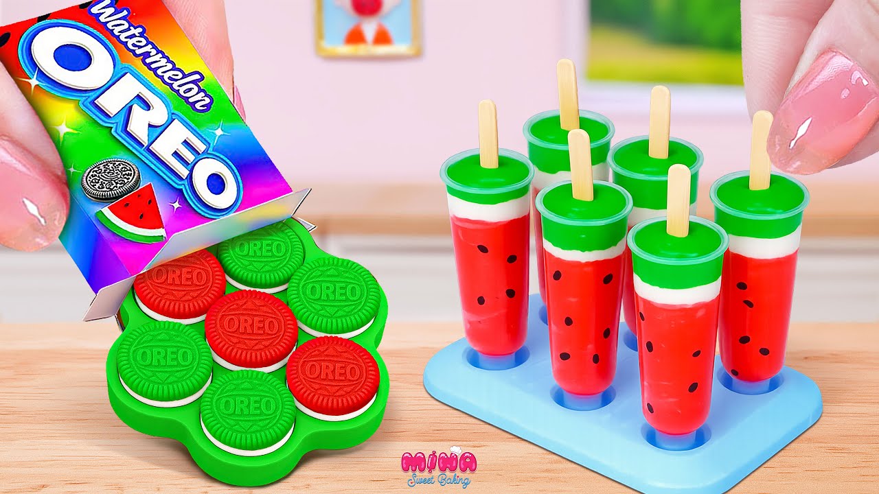 🍉Watermelon OREO Cake vs Summer Ice Cream🍉Best of Miniature Cake Showdown | Mina Sweet Baking