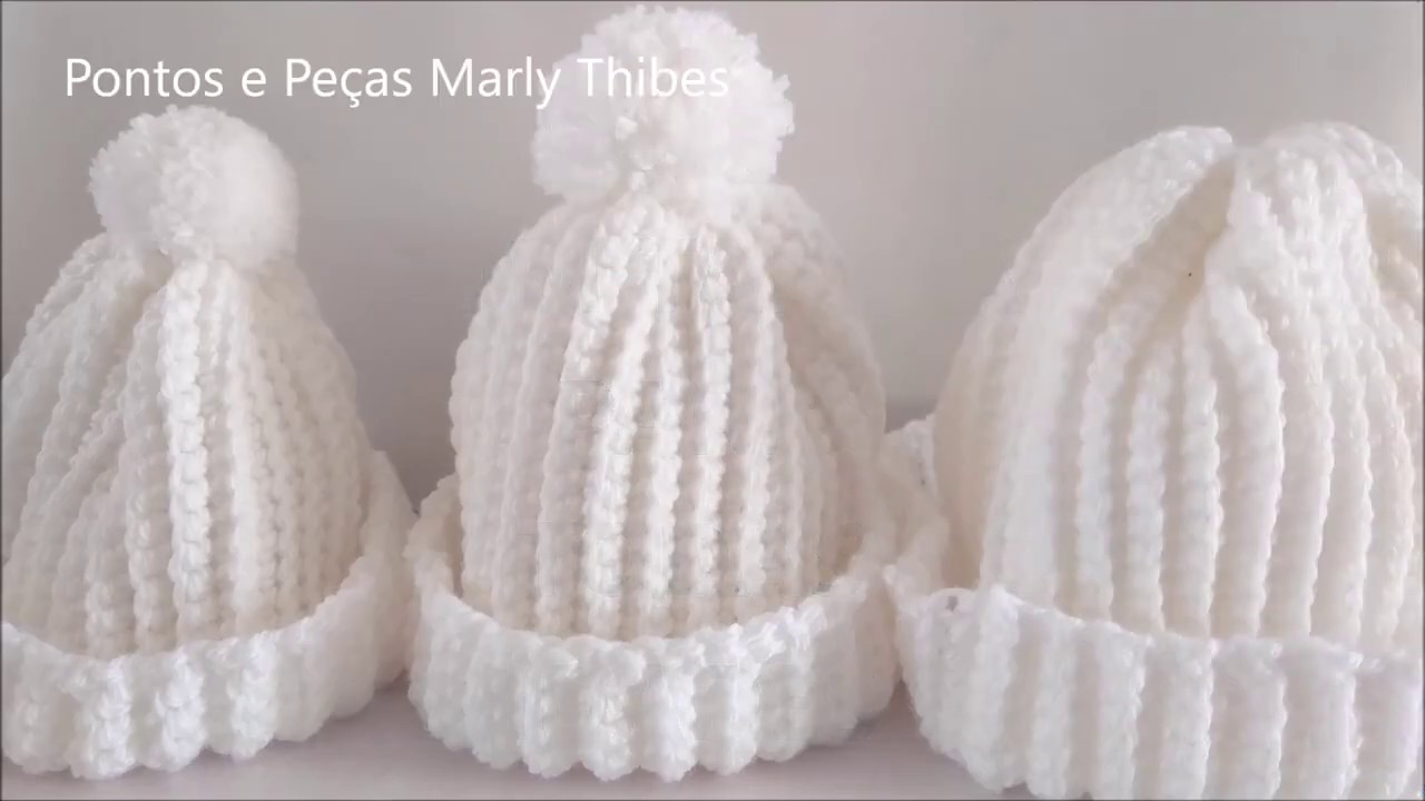 GORRO TOUCA COM TABELA PARA TODAS IDADES COMO FAZER TUTORIAL MARLY THIBES