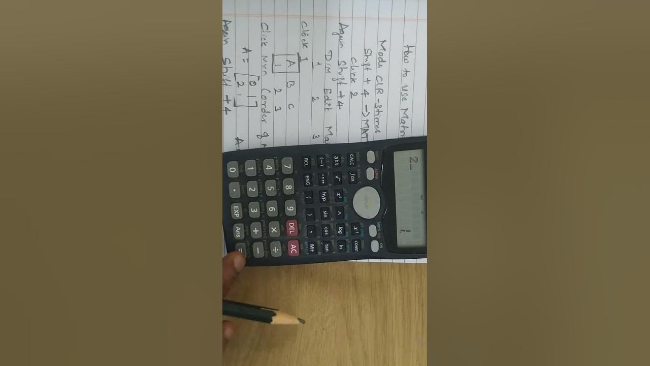 How to use matrix in calculator casio fx 991 ms youtube