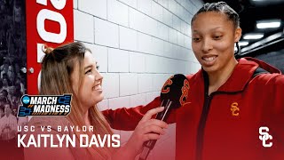 Kaitlyn Davis on USC WBB's win over Baylor, Elite Eight matchup | NCAA Tournament Sweet 16