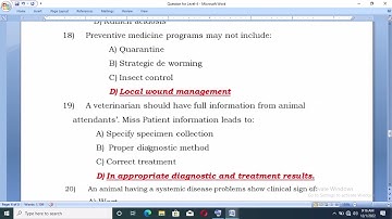 ADVANCED ANIMAL HEALTH SERVICE  Level IV COC EXAM