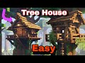 Minecraft How to builed Easy Tree house ||in tree house easy