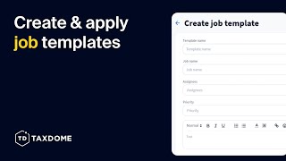 Creating & applying job templates