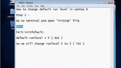 change default run level in linux