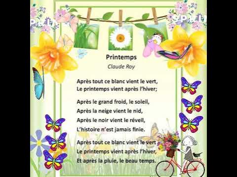 Printemps🦋🌸💐🌳 | Claude Roy | poésie - YouTube