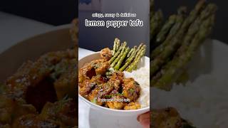 CRISPY Lemon Pepper Tofu 🍋😍 #tofurecipe #vegandinner #veganrecipes #highprotein