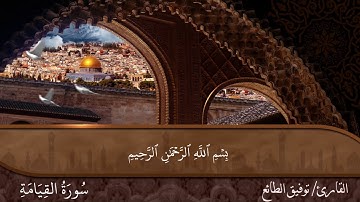 سورة القيامة -بصوت أخيكم -توفيق الطائع.