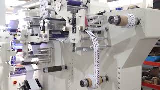 6+1 Colors Plastic Film BOPP PET Tape Self-adhesive Sticker Flexo Label Printing Machine UV Drying