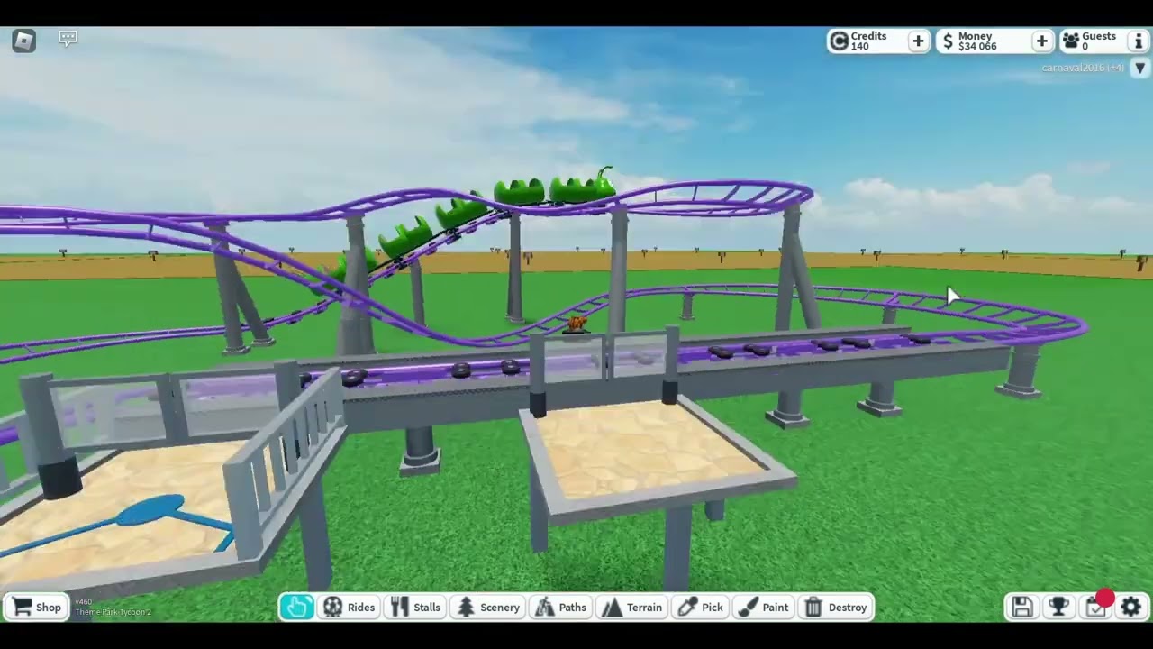 Building a Wacky Worm coaster in Theme Park Tycoon 2!