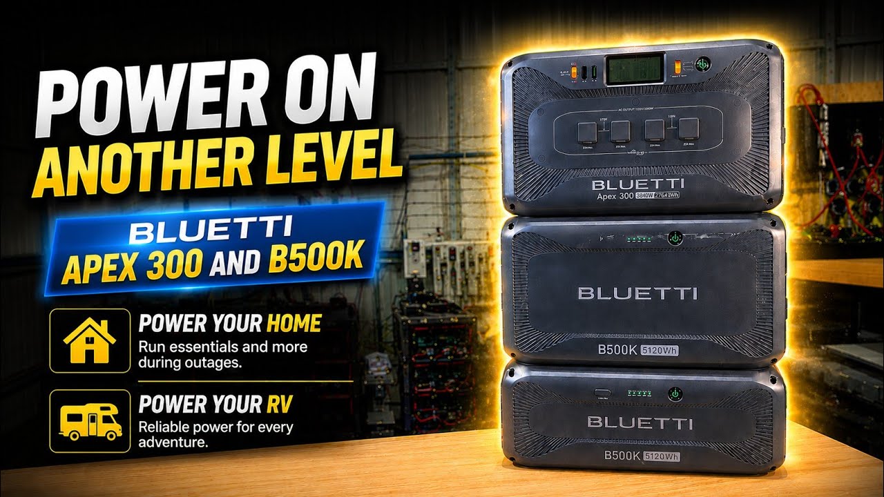 Can This Power Yor RV or Home ?? -The BLUETTI APEX 300 + B500K EXPANSION BATTERY