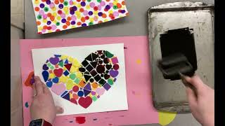 Foam Heart Printmaking Process