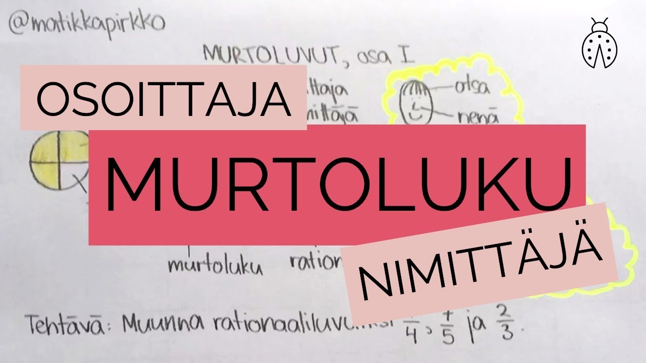 Murtoluku: osoittaja ja nimittäjä? 🤷‍♀️ Leivotaan murtoluvusta desimaaliluku // Matikkapirkko