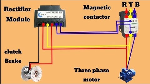 clutch Brake Motor connection diagram Rectifier Module @UAEElectrical