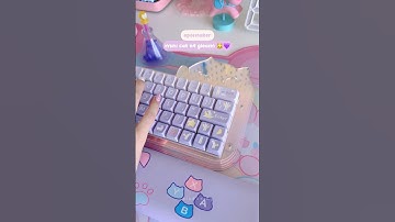 mini cat 64 gleam 💜 #kawaii #aesthetic #pinkaesthetic #keyboard #shorts