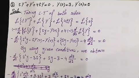 Applications of laplace transform in solving ODE using boundary conditions/Variable coefficients/MMP