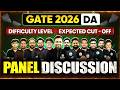 GATE 2026 DA Cut Off | Difficulty Level | GATE DA 2026 Panel Discussion