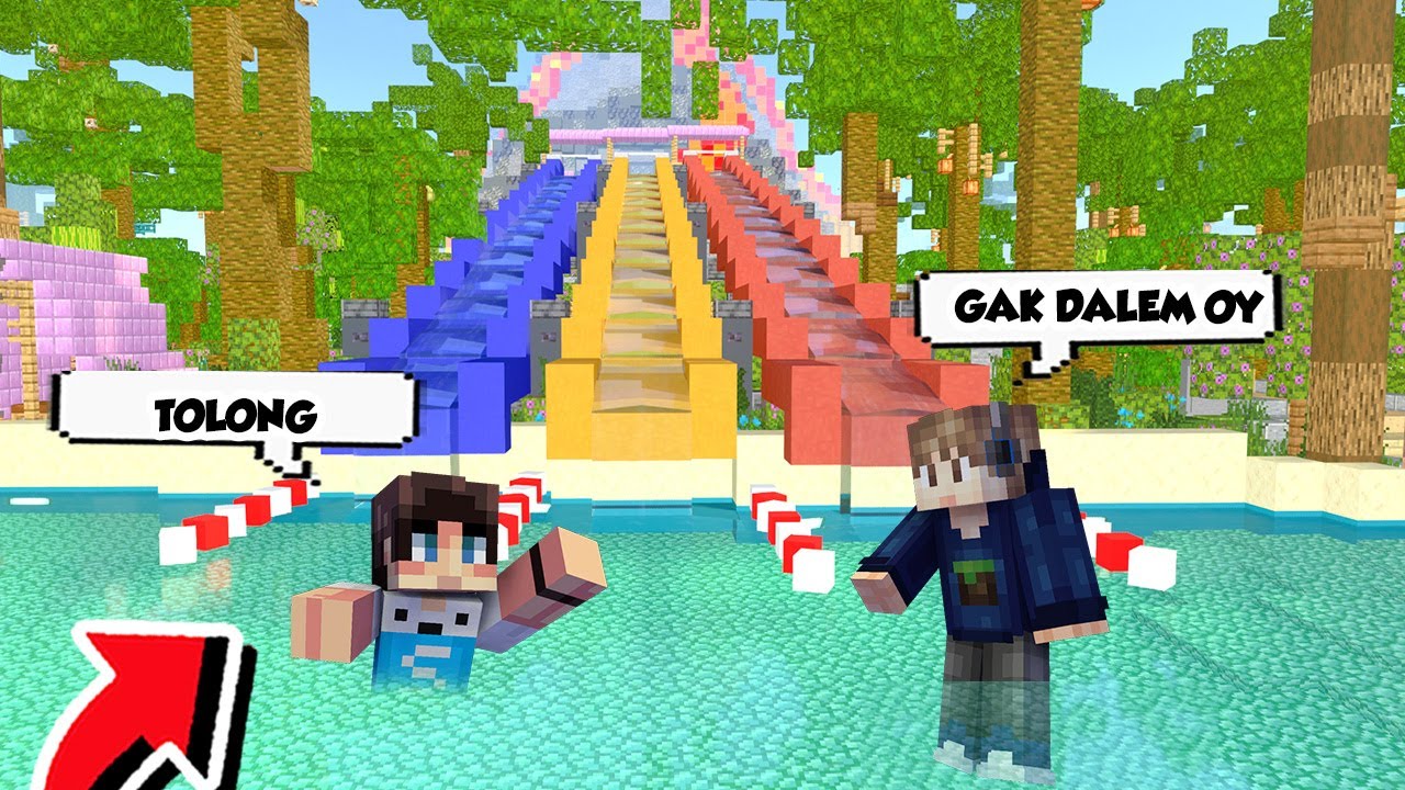 KITA LIBURAN KE WAHANA AIR PALING BESAR DI MINECRAFT!!!