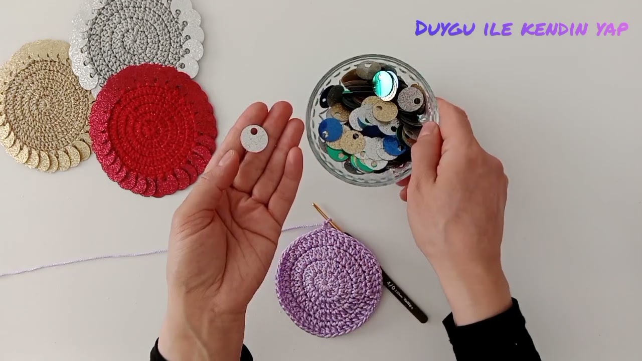 Pullu bardak altlığı yapımı/ pullu sunum peçetesi yapımı #handmade #crochet #kahvesunumu