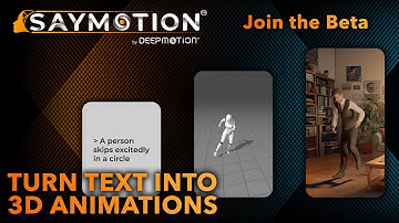 SayMotion Announcement by DeepMotion | Generative AI Text to 3D Animation | Now Available!