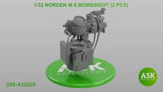 1/32 Norden M-9 Bombsight, 2 pcs. for US war airplanes WWII and after war