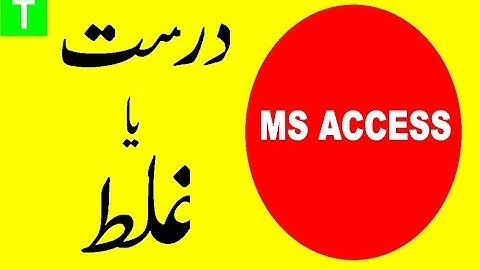 ms access data type | yes or no