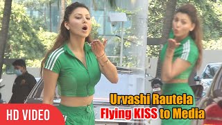 Urvashi Rautela Flying Kiss To Media Photographer Outside Tseries Office