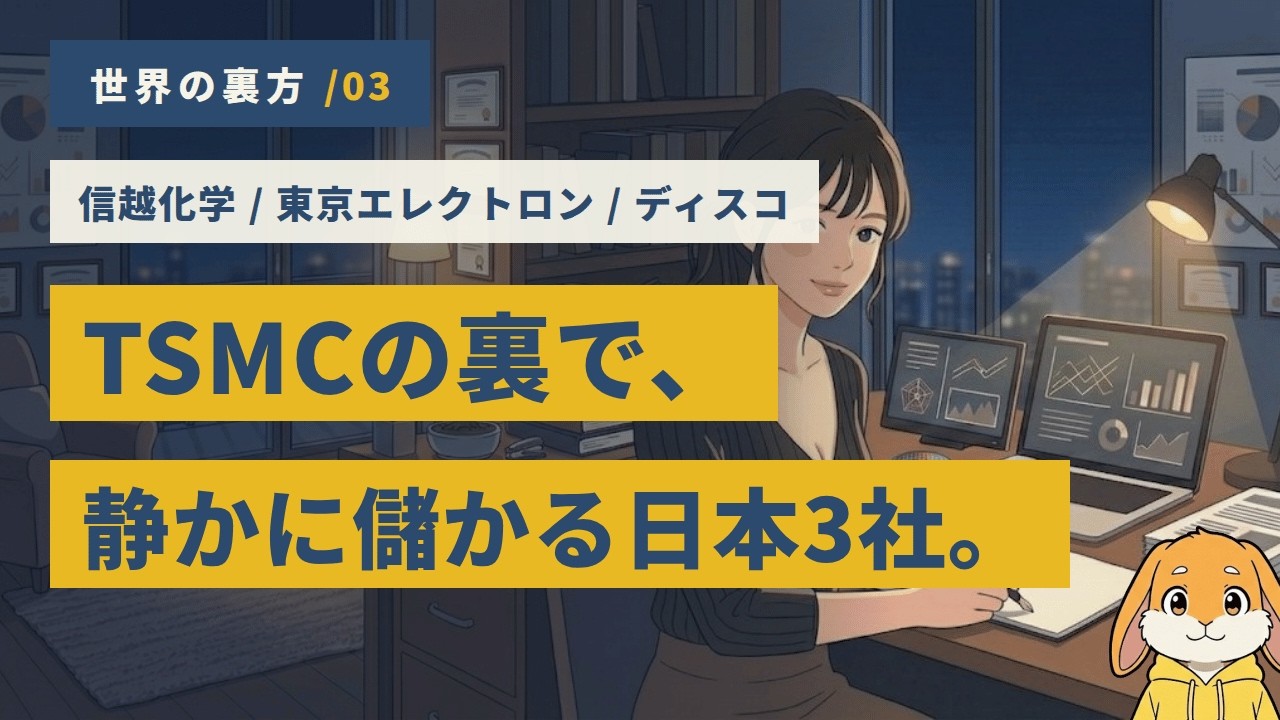 TSMCがAIで稼ぐ裏で、儲かっている3社の日本企業【世界の裏方No.3】