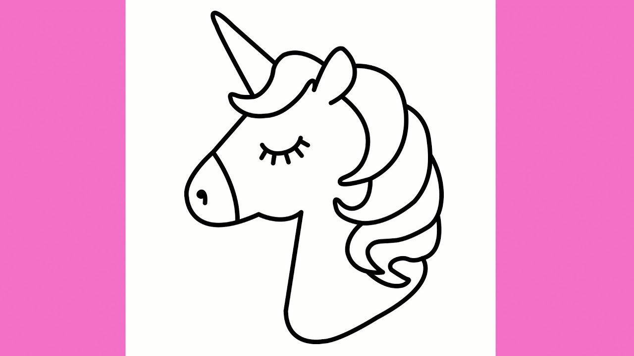 Cute Unicorn Face Drawing Easy