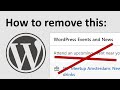 How to hide/remove "WordPress Events and News" from the dashboard