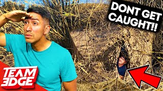 He literally walked right by him..😂 Invisible Fort Challenge!!
