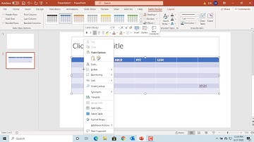 How to Add Table to a Slide in Power Point - Office 365